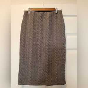 Mossimo Supply Co. Gray Ribbed Pencil Midi Skirt